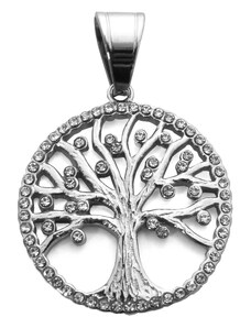 BM Jewellery Přívěsek strom života 2,9 cm z chirurgické oceli se zirkony S772100