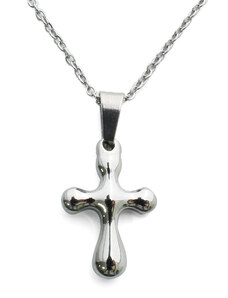 BM Jewellery Dámský náhrdelník křížek z chirurgické oceli S790080