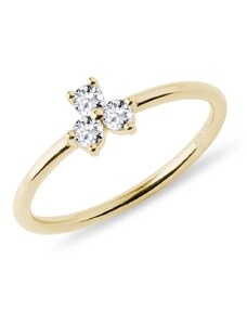 Moderní zlatý prsten s brilianty KLENOTA K0492023