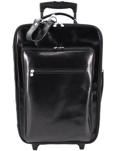 ARTEDDY Made in italy Cestovní palubní kožený kufr Arteddy - černá 40l