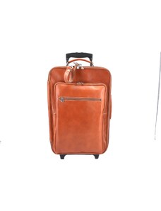 ARTEDDY Made in italy Cestovní palubní kožený kufr Arteddy - camel 40l