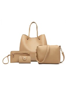 Miss Lulu Kabelkový set 4 pcs Basic Beige