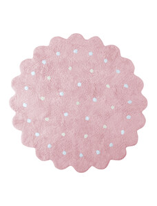Lorena Canals koberce AKCE: 140x140 kytka cm Přírodní koberec, ručně tkaný Little Biscuit Pink - 140x140 kytka cm