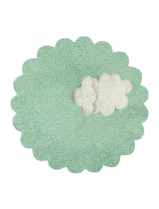 Lorena Canals koberce Pro zvířata: Pratelný koberec Puffy Sheep - 140x140 kytka cm