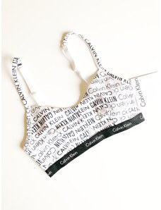 Calvin Klein Calvin Klein Modern Flx White luxusní sportovní podprsenka Bralette - S / Bílá / Calvin Klein