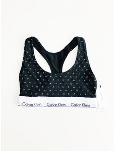 Calvin Klein Calvin Klein Logo Sport Black stylová pohodlná sportovní podprsenka Bralette s nápisy po celém obvodu - M / Černá / Calvin Klein