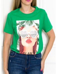 Due Linee Dámské tričko GLAM zelené