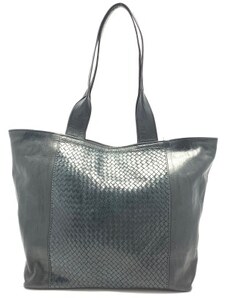 MagBag Dámská kožená kabelka s průpletem černá