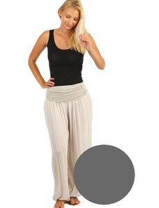 Glara Jednobarevné dámské harémové kalhoty