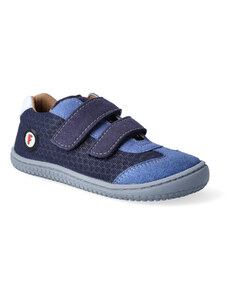 Barefoot tenisky Filii - LEGUAN vegan velcro textile ocean/sky M