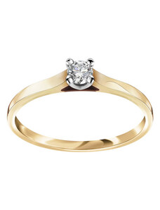 Staviori Zlatý dámský prsten s briliantem žluté zlato Au 0,585 - PZD5514