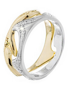 Zlatý prsten s diamanty XPDI001E-59-30D0