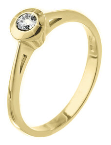 Zlatý prsten s diamantem ZPTO166Z-65-1000