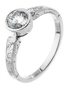 Zlatý prsten s diamantem ZPTO120B-59-1000