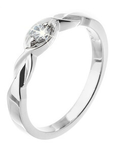 Zlatý prsten s diamantem ZPTO181B-58-1000
