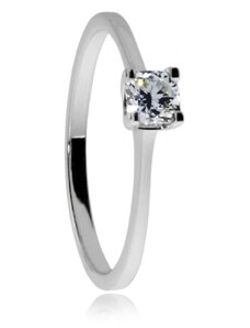 SilverRepublic Zásnubní prsten z bílého zlata s diamantem, 0,26 ct, SI2/G - Velikost 54