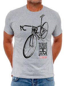 Cycology Šedé cyklistické tričko I Ride, Therefore I Am