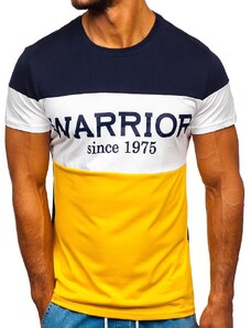 Kesi Pánské tričko s potiskem "WARRIOR" 100693 - žlutá,