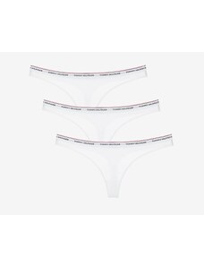 Tommy Hilfiger dámské bílé tanga 3pack Essentials