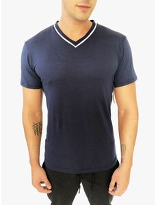 Lacoste Lacoste Sleepwear Mini Logo pohodlné triko s krátkým rukávem a logem - M / Modrá / Lacoste