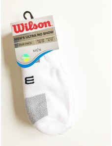 Wilson Wilson Ultra No Show sportovní funkční nízké ponožky s logem 3 páry - 38-46 / Bílá / Wilson