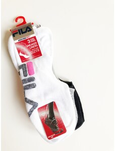 Fila Fila Absorb Dry Low Cut sportovní funkční nízké ponožky s logem 3 páry - 35 1/2 - 44 / Bílá / Fila