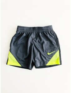 Nike Nike DRI-FIT Black Lime Green chlapecké sportovní kraťasy s logem - Dítě 1-2 roky / Tmavě šedá / Nike / Chlapecké