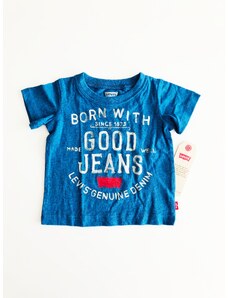 Levi's Levi's Good Jeans Blue pohodlné chlapecké triko s krátkým rukávem - Dítě 12 měsíců / Modrá / Levi's / Chlapecké