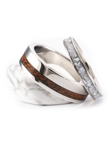 Zaczyk Wood Rings Snubní prstýnky Z-Howlite Palisandr Stainless Steel