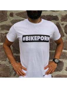 BeCyclist Bílé tričko cyklistika Bikeporn