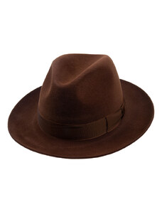 Tonak Luxusní plstěný klobouk hnědá (Q6058) 61 11580/13BG