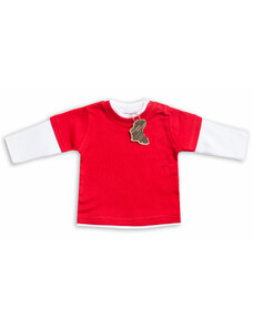 BABYBUGZ Kojenecké tričko dlouhý rukáv červené 3-6 m