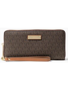 Michael Kors Michale Kors Jet Set Travel Logo Continental Wristlet Brown