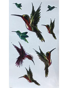 Kolibřík - Voděodolné tetování na nohu