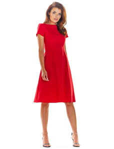 Elegantní šaty Awama A282 červené