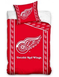 TipTrade (CZ) Hokejové ložní povlečení NHL Detroit Red Wings - 100% bavlna - 70x90 cm + 140x200 cm