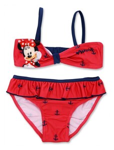 Setino Dívčí dvoudílné plavky / bikiny Minnie Mouse - Disney - červené