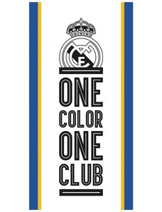 Carbotex Bavlněná fotbalová osuška FC REAL MADRID - ONE COLOR ONE CLUB - 100% bavlna - 70 x 140 cm