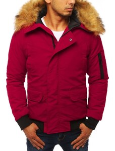 BASIC Pánská červená zimní bunda Vínová