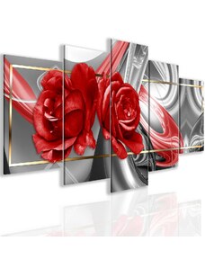 Malvis Obraz abstraktní růže Red