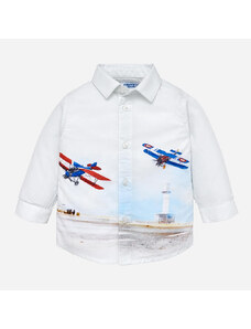 MAYORAL chlapecká košile letadlo bílá