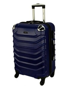 Rogal Tmavě modrý odolný cestovní kufr do letadla "Premium" - vel. M