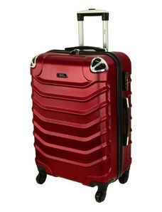 Rogal Tmavě červený odolný cestovní kufr do letadla "Premium" - vel. M