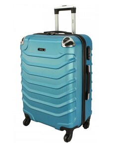 Rogal Světlotyrkysový skořepinový cestovní kufr "Premium" - vel. M, L, XL