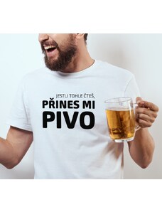 TRIKOO Jestli tohle čteš, PŘINES MI PIVO - tričko pro pivaře