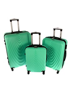 Rogal Zelená sada 3 skořepinových kufrů "Motion" - vel. M, L, XL