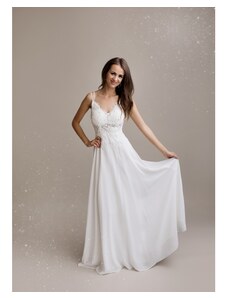 EVA & LOLA Svatební šaty ANGELA bílé Barva: Bílá,