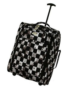 Rogal Bílo-černá lehká cestovní taška na kolečkách "Chess" - vel. M