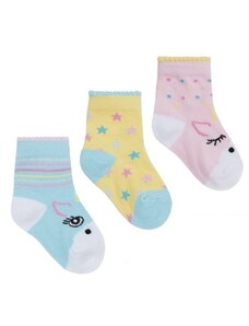 TICK TOCK Dívčí ponožky Jednorožec hvězdičky