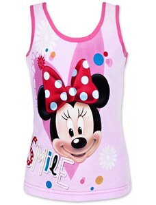 Setino Dívčí bavlněné tílko Minnie Mouse - růžové